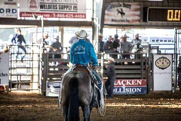 Cowboy riding a horse